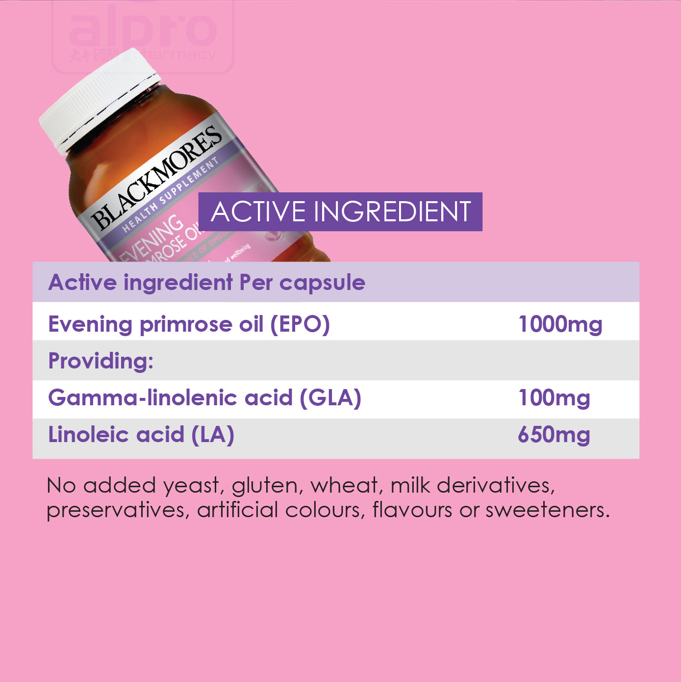 Blackmores Evening Primrose Oil 1000mg 60/100 capsules - Ultimate Sup Singapore