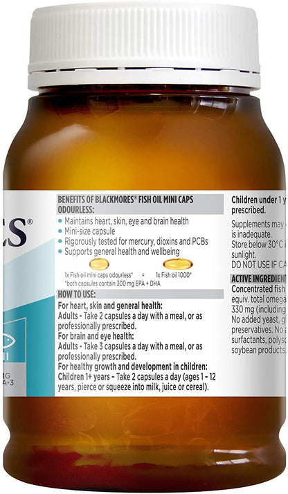 Blackmores Odourless Fish Oil 1000mg 400cap New Packaging - Ultimate Sup Singapore
