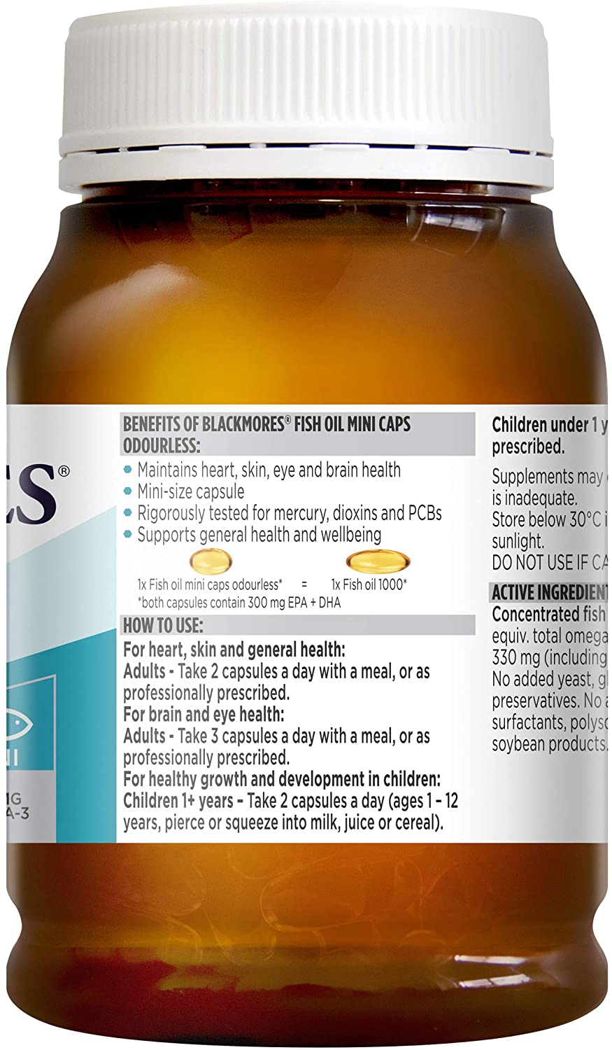 Blackmores Odourless Fish Oil 1000mg 400cap New Packaging - Ultimate Sup Singapore
