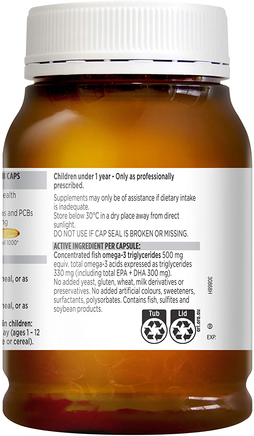 Blackmores Odourless Fish Oil 1000mg 400cap New Packaging - Ultimate Sup Singapore