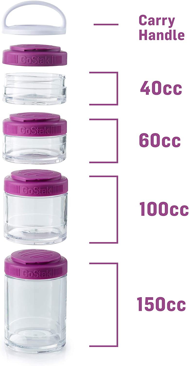 Blender Bottle, GOSTAK Starter Protein Powder Container, 4Pak - Ultimate Sup Singapore