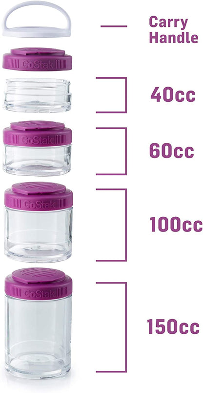 Blender Bottle, GOSTAK Starter Protein Powder Container, 4Pak - Ultimate Sup Singapore
