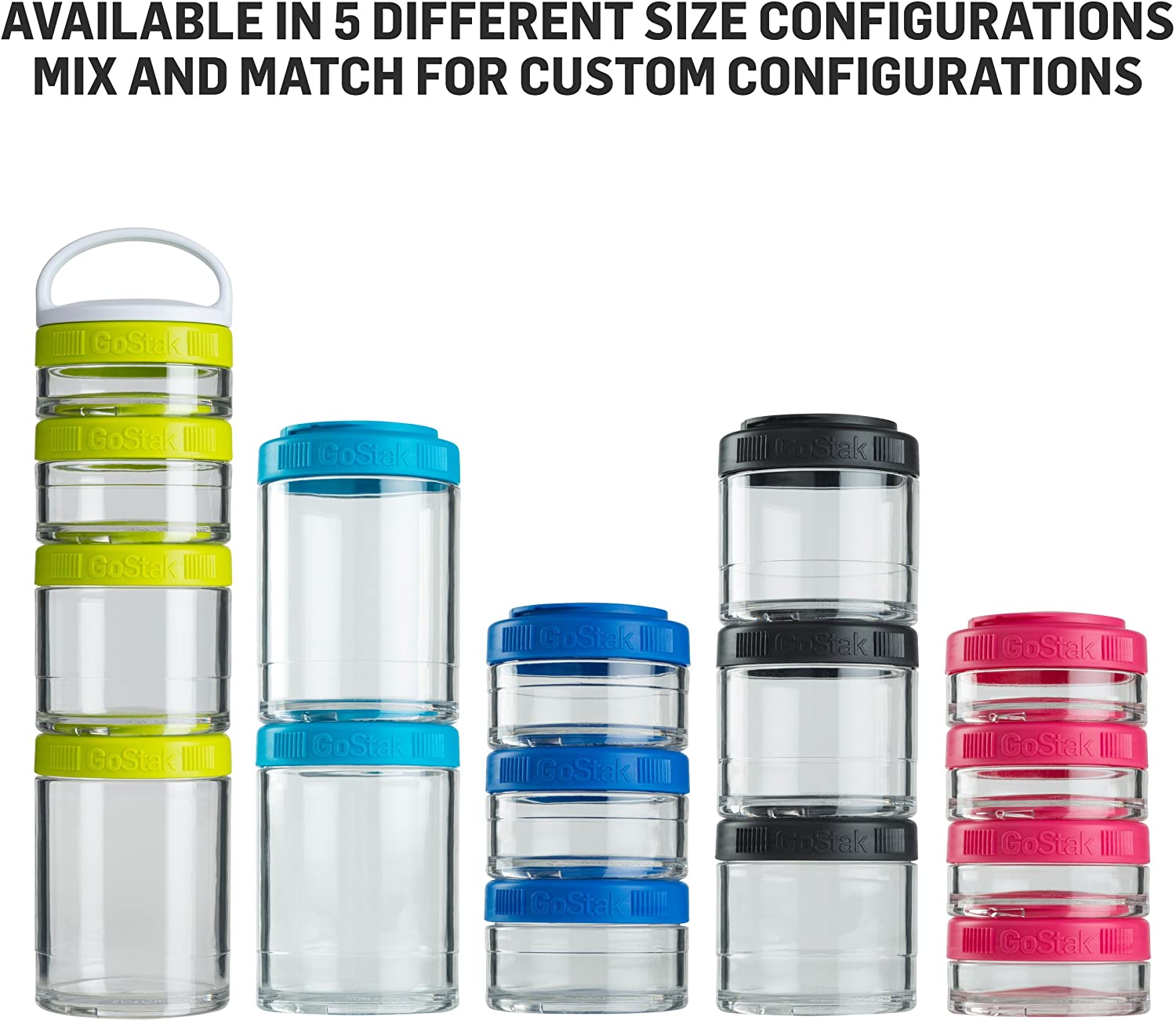 Blender Bottle, GOSTAK Starter Protein Powder Container, 4Pak - Ultimate Sup Singapore