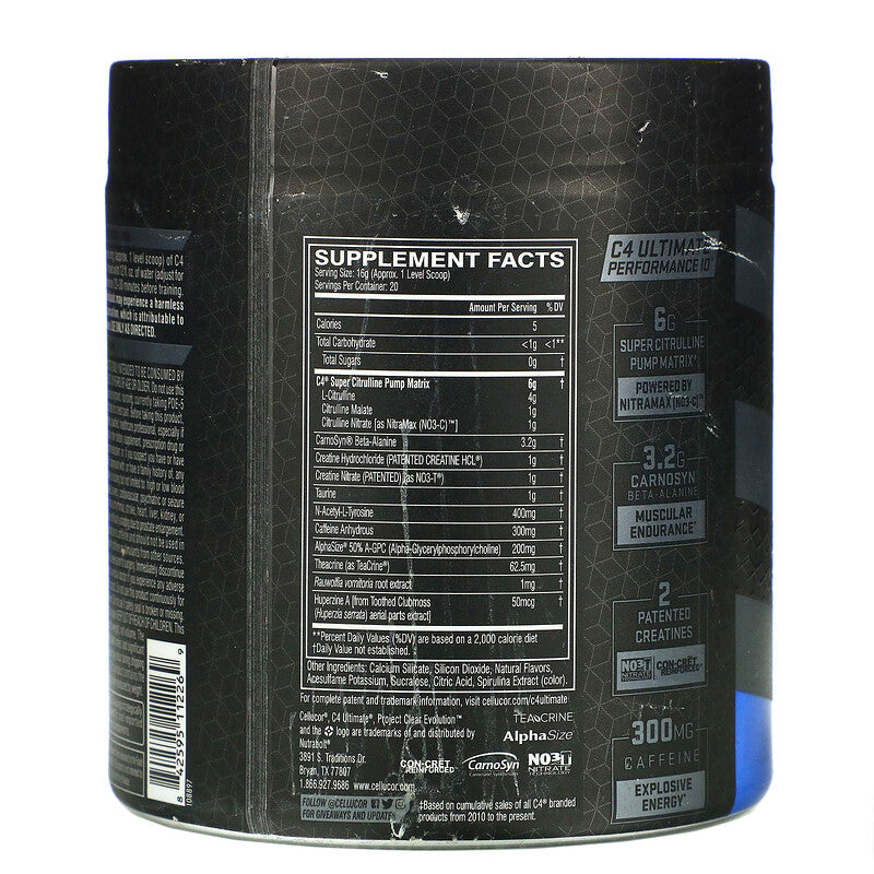 C4, Ultimate Pre Workout Powder, 20 Sers - Ultimate Sup Singapore