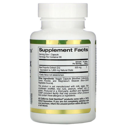 California Gold Nutrition, Bee Propolis 2X, 500 mg, 90-240 Caps - Ultimate Sup Singapore