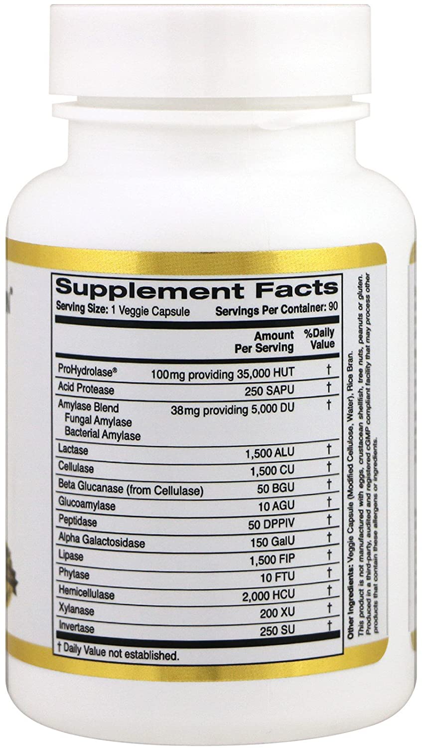 California Gold Nutrition, Digestive Enzymes, 90 Veggie Capsules - Ultimate Sup Singapore