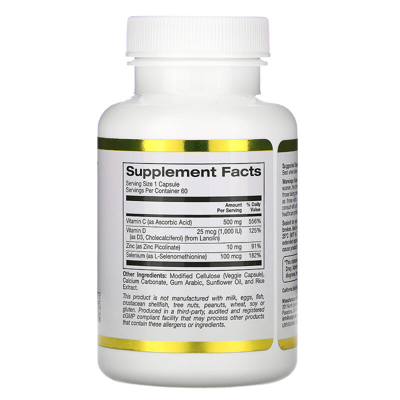 California Gold Nutrition, Immune 4, 60 Caps - Ultimate Sup Singapore