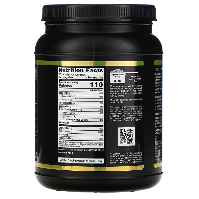 California Gold Nutrition Micellar Casein Protein 15 Servings - Ultimate Sup Singapore