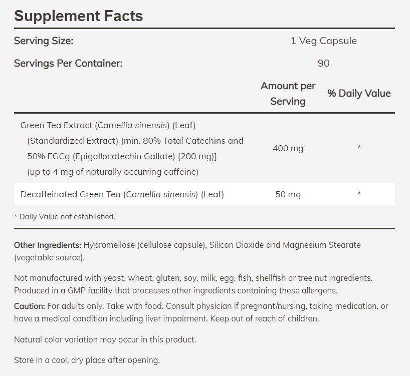 Now Foods, EGCg, Green Tea Extract helps Weight Management, Fat Burner, 200 mg, 90-180 count - Ultimate Sup Singapore