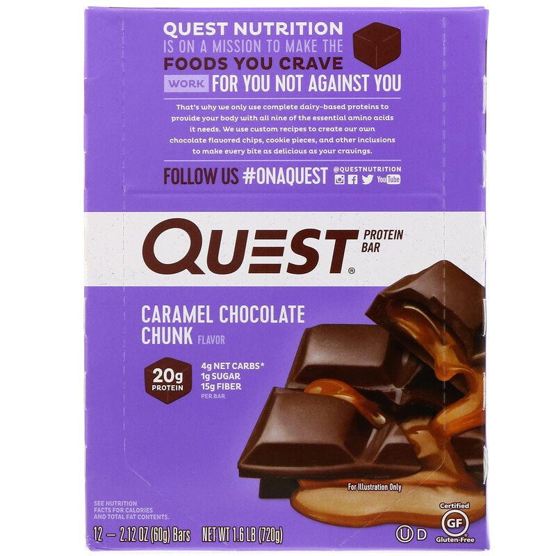 Quest Nutrition, Protein Bar, 12 Bars, 60g Each - Ultimate Sup Singapore