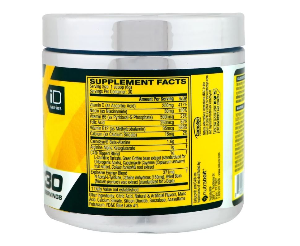 Cellucor, C4 Ripped Pre-Workout, 6.3 oz (180 g) - Ultimate Sup Singapore