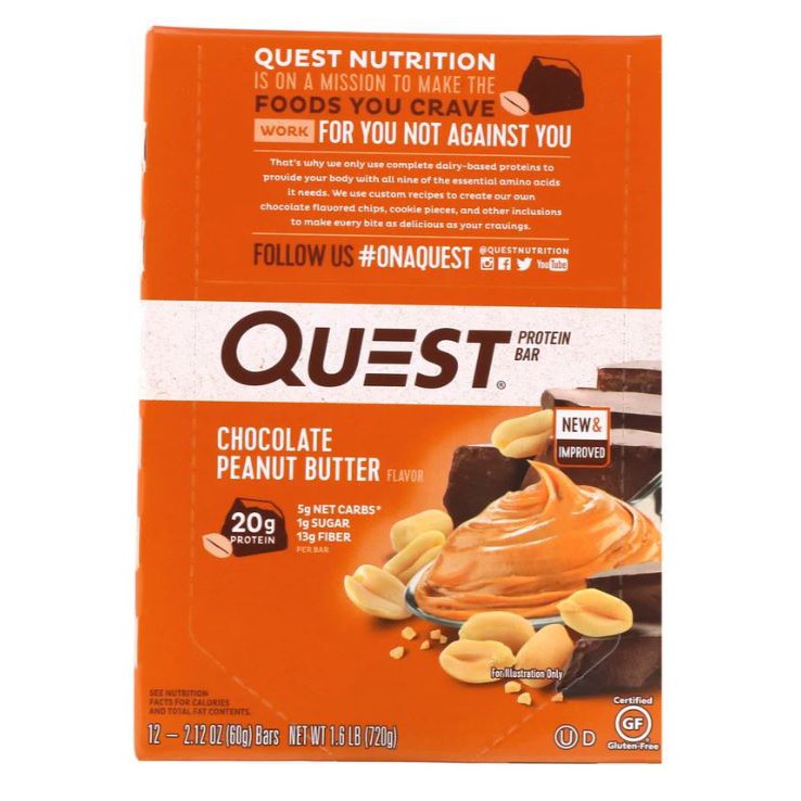 Quest Nutrition, Protein Bar, 12 Bars, 60g Each - Ultimate Sup Singapore