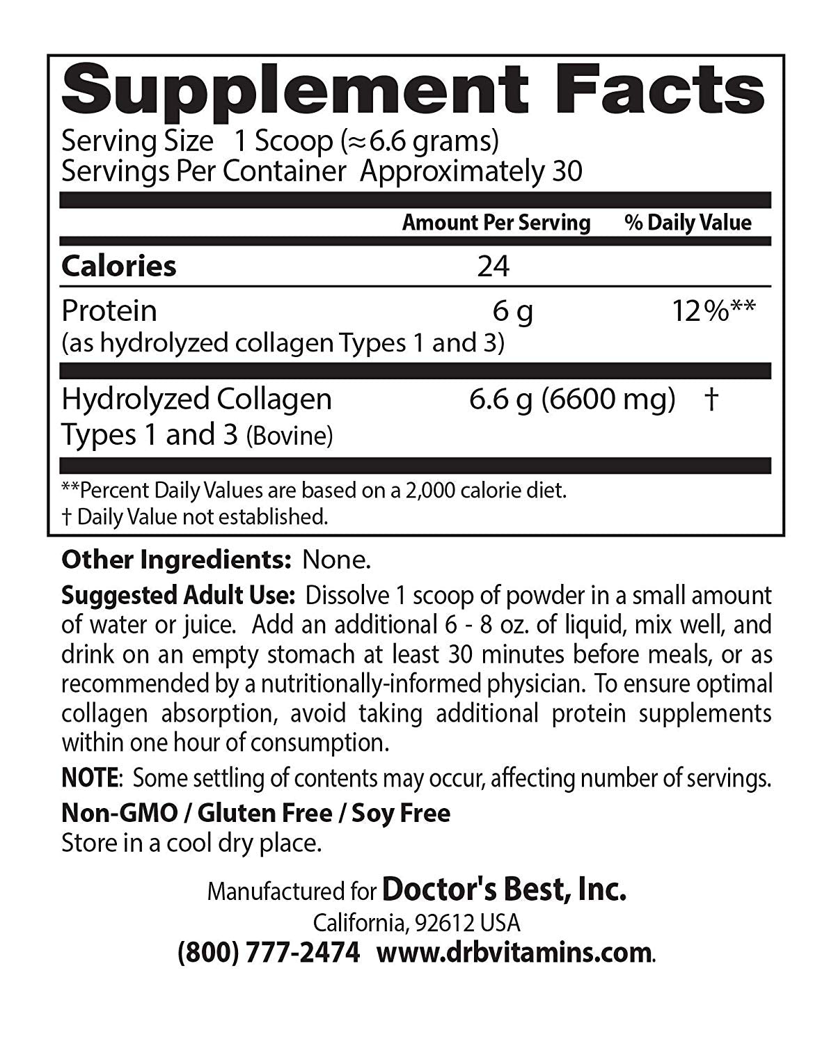 Doctor's Best, Collagen, Types 1 & 3 Powder, 7.1 oz (200 g) - Ultimate Sup Singapore