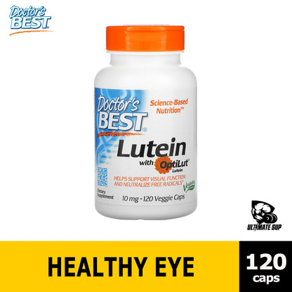 Doctor's Best, Lutein with OptiLut, 10 mg, 120 Veggie Caps - Ultimate Sup Singapore