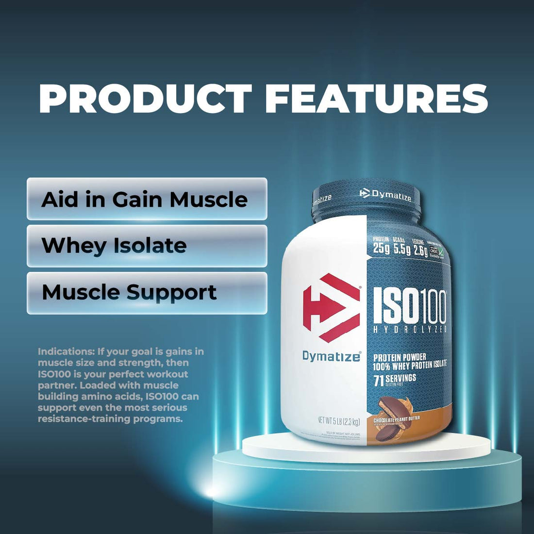 Dymatize Nutrition, ISO 100 Hydrolyzed Protein, 1.3 - 5lbs - Ultimate Sup Singapore