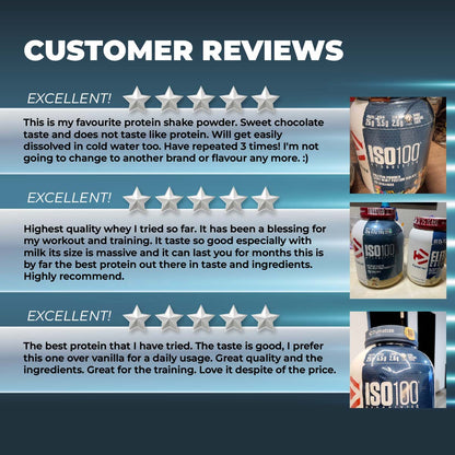 Dymatize Nutrition, ISO 100 Hydrolyzed Protein, 1.3 - 5lbs - Ultimate Sup Singapore