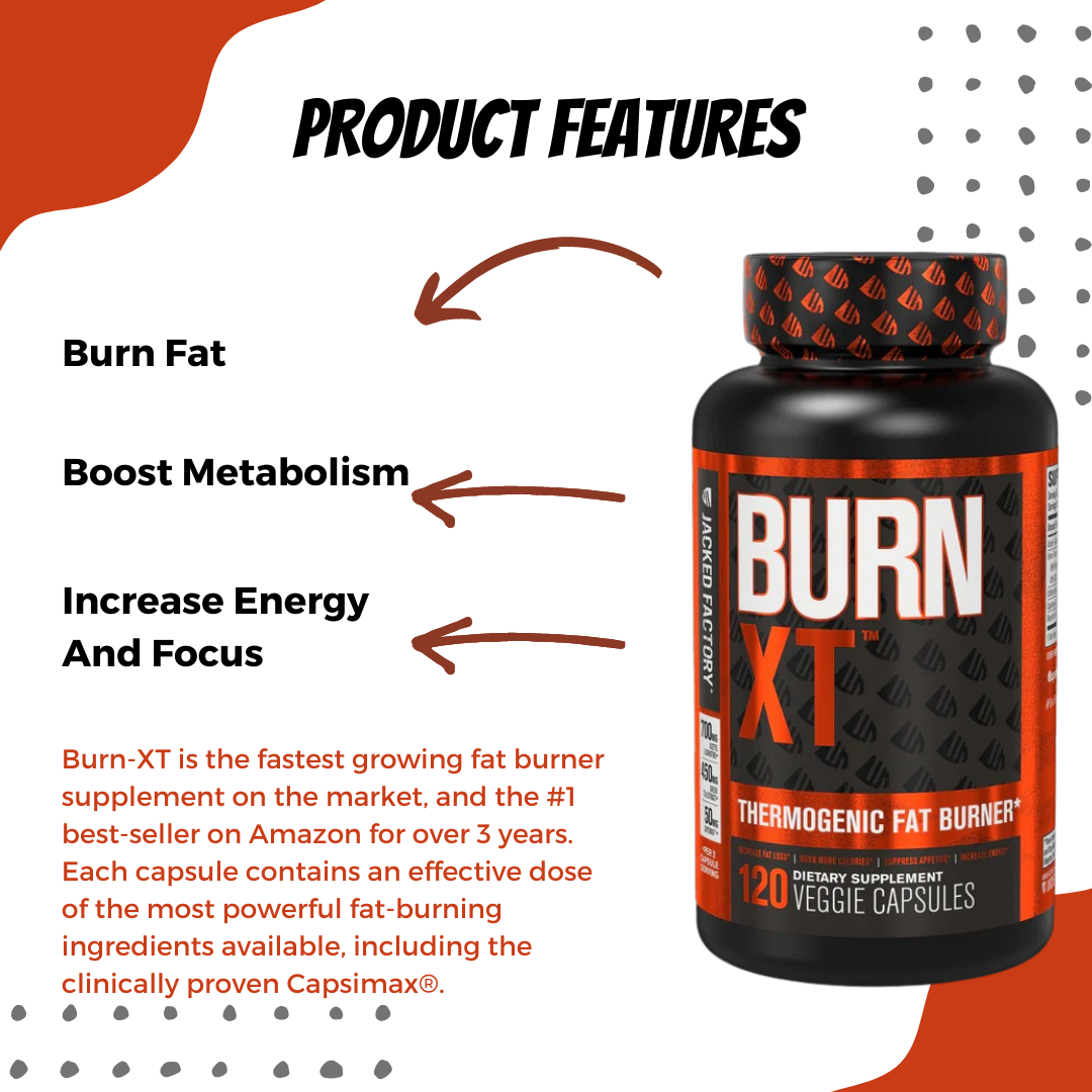 Jacked Factory BurnXT, Fat Burner, 120 Veggie Capsules