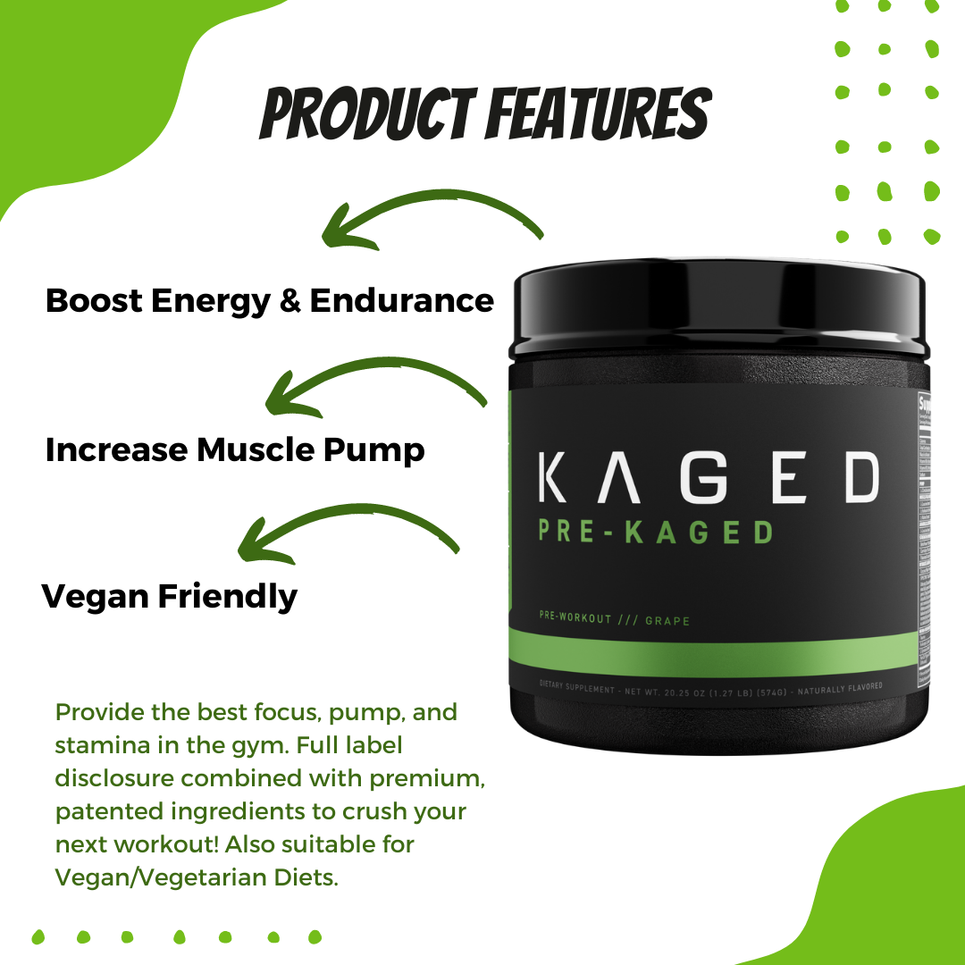 Kaged Muscle, Pre-Kaged, Pre-Workout Primer, Workout Support, 1.41 lbs (640 g) - Ultimate Sup Singapore