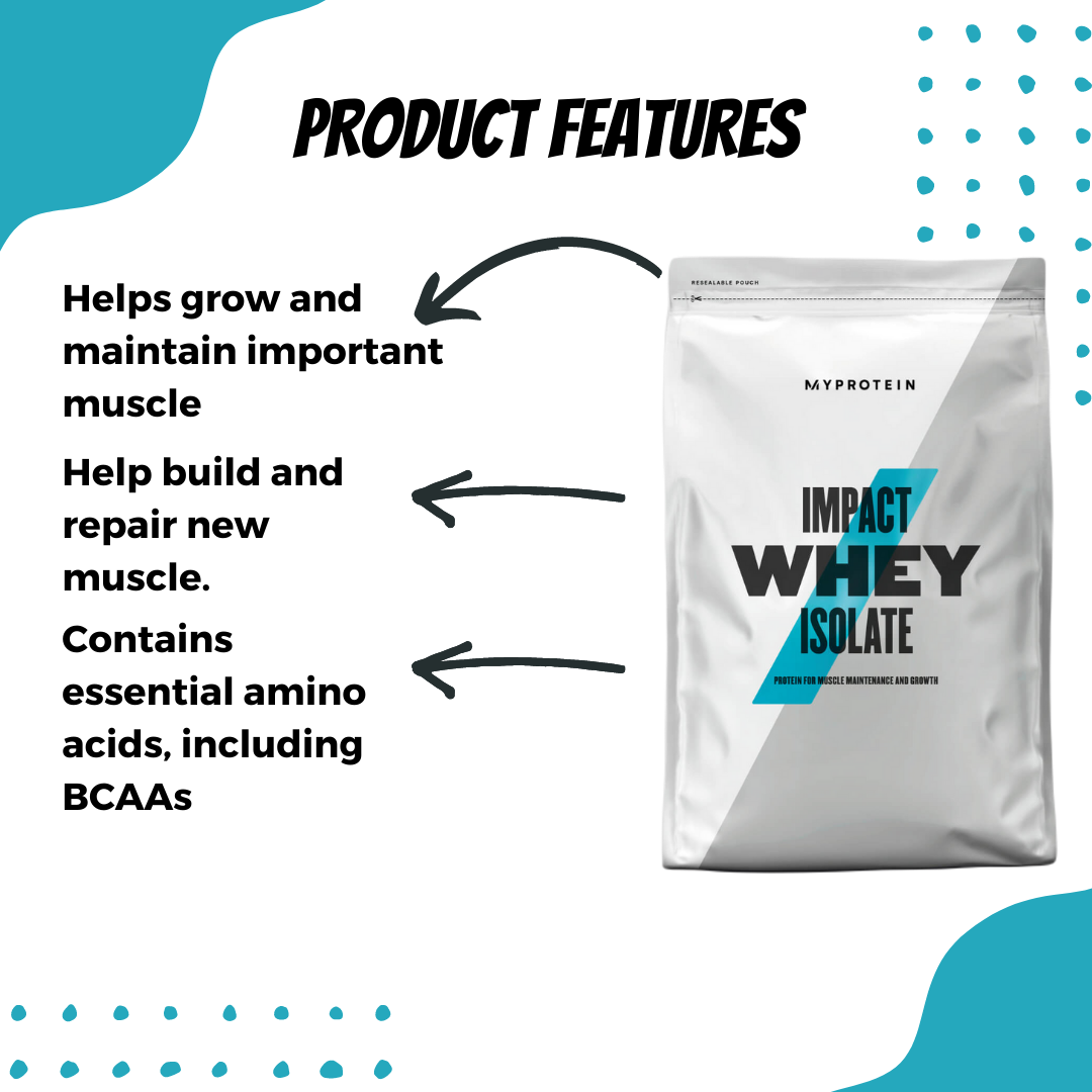 Myprotein Impact Whey Isolate Powder, 1kg 2.5kg Combo