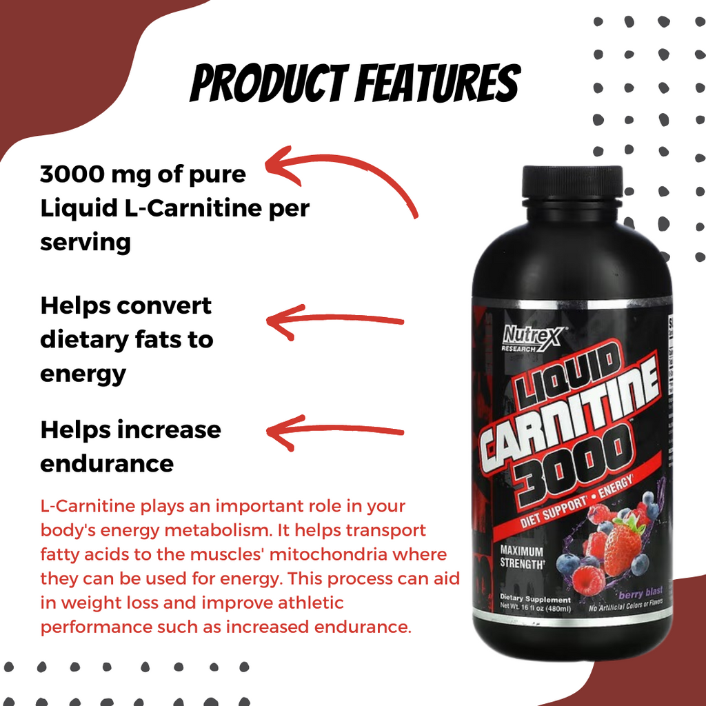 Nutrex Research Liquid Carnitine 3000, Fat Burner, Rapid Absorption, M