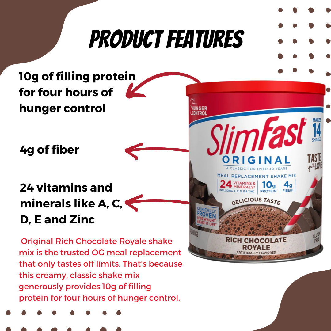 SlimFast Original & Diabetic Meal Replacement Shake, Lose Weight, Vitamin, Protein, Fiber & Mineral 364g - 884g - Ultimate Sup Singapore