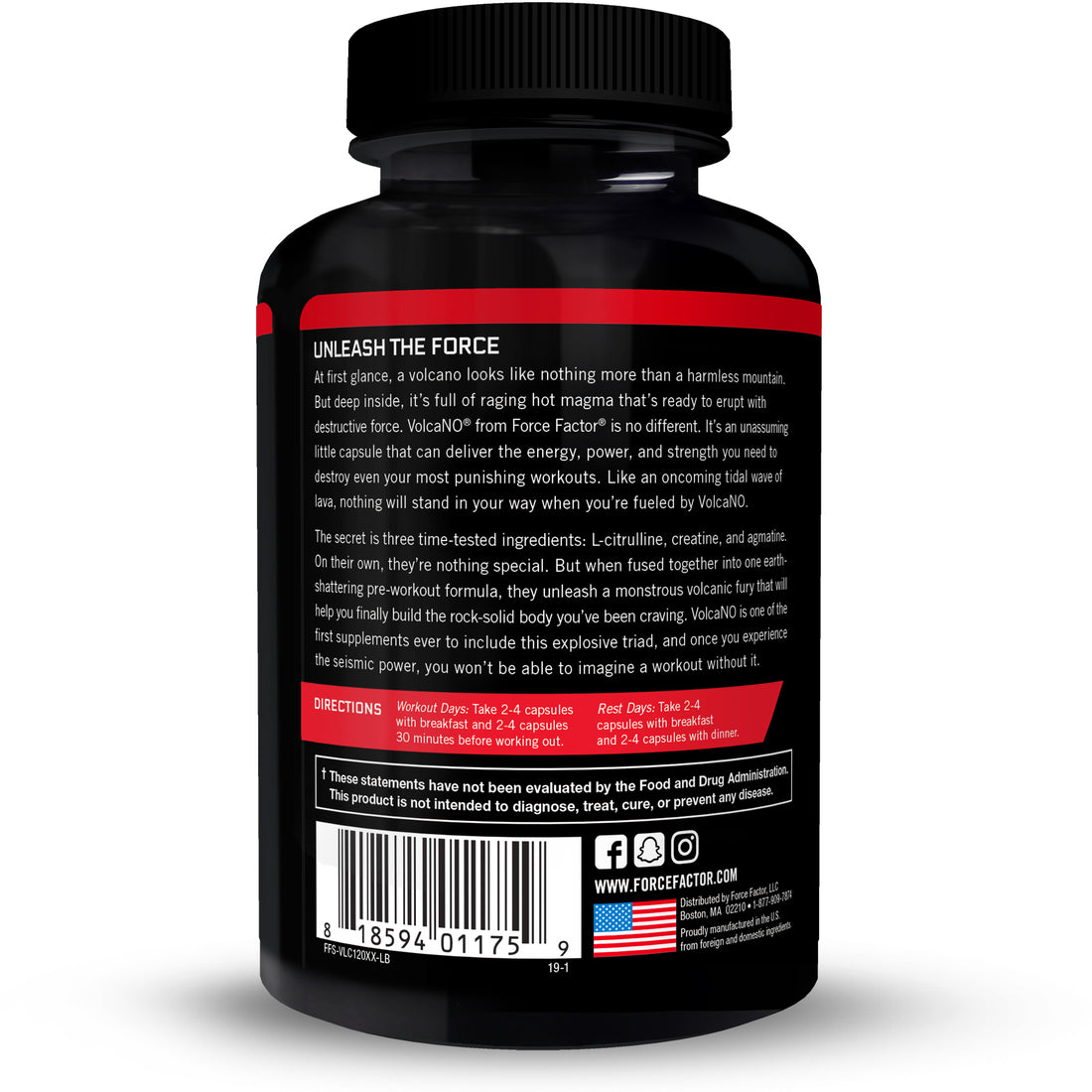 Force Factor, Volcano Pre Workout, 120 Caps - Ultimate Sup Singapore