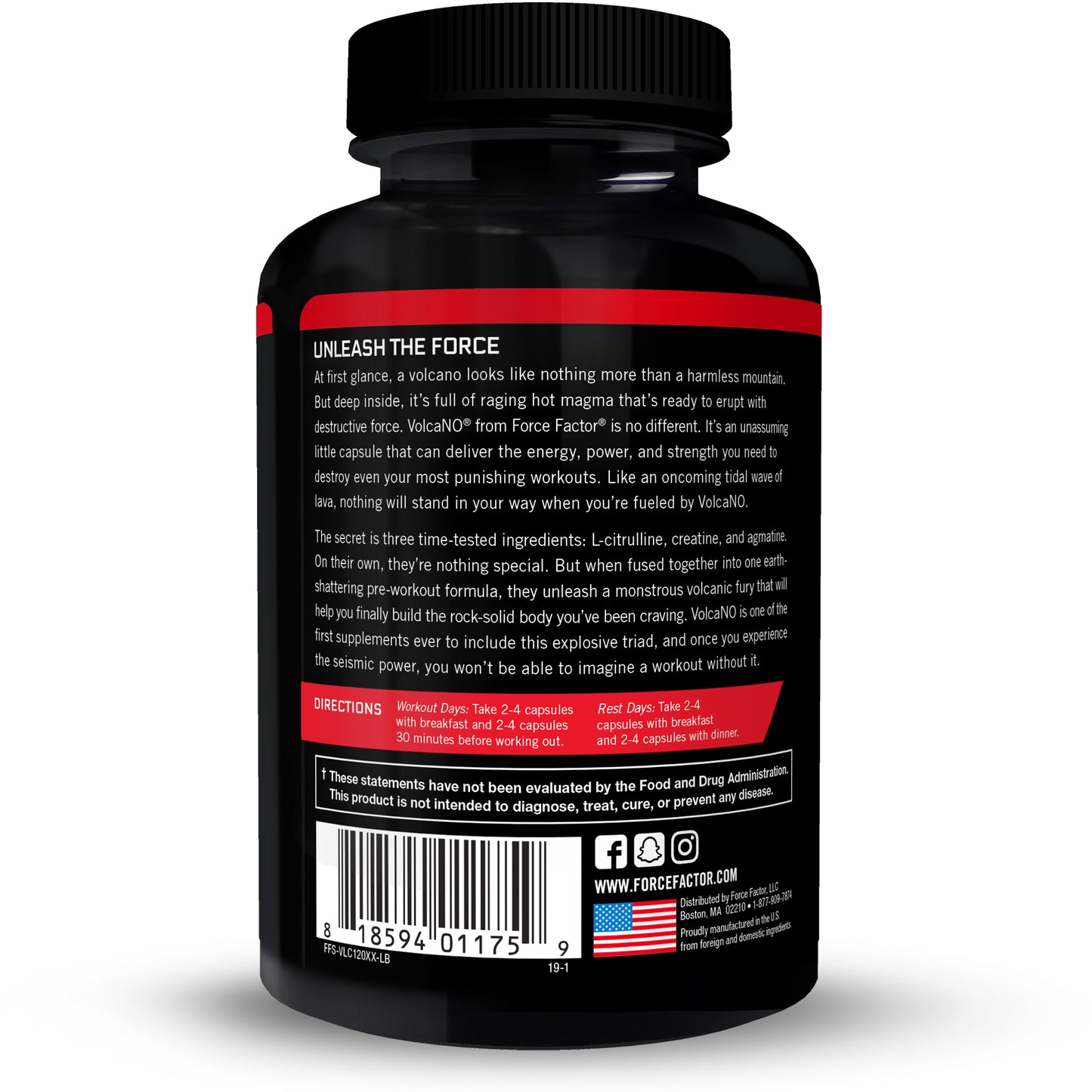 Force Factor, Volcano Pre Workout, 120 Caps - Ultimate Sup Singapore