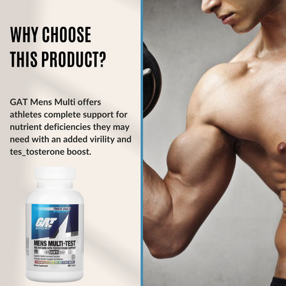 GAT Sport, Men's Multi + Test, Multivitamin & Testosterone, 60-150Tabs - Ultimate Sup Singapore
