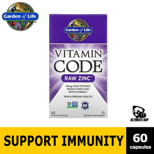 Garden of Life, Vitamin Code, RAW Zinc, 60 Vegan Capsules - Ultimate Sup Singapore