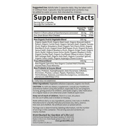 Garden of Life, Vitamin Code, RAW Zinc, 60 Vegan Capsules - Ultimate Sup Singapore