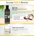 California Gold Nutrition | Organic MCT Oil | 12 - 32 fl oz (355 - 946 ml) - Ultimate Sup Singapore