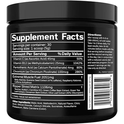 JNX Sports, The Ripper Fat Burner, 0.33 lb (150 g) - Ultimate Sup Singapore