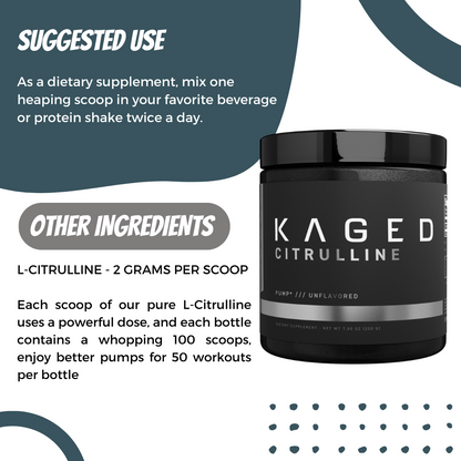 Kaged Muscle, Citrulline, Amino Acid, 200g - Ultimate Sup Singapore