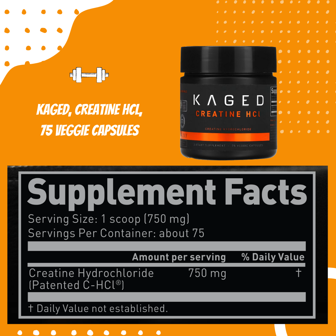 Kaged Muscle, Creatine HCI, 75 Caps - Ultimate Sup Singapore