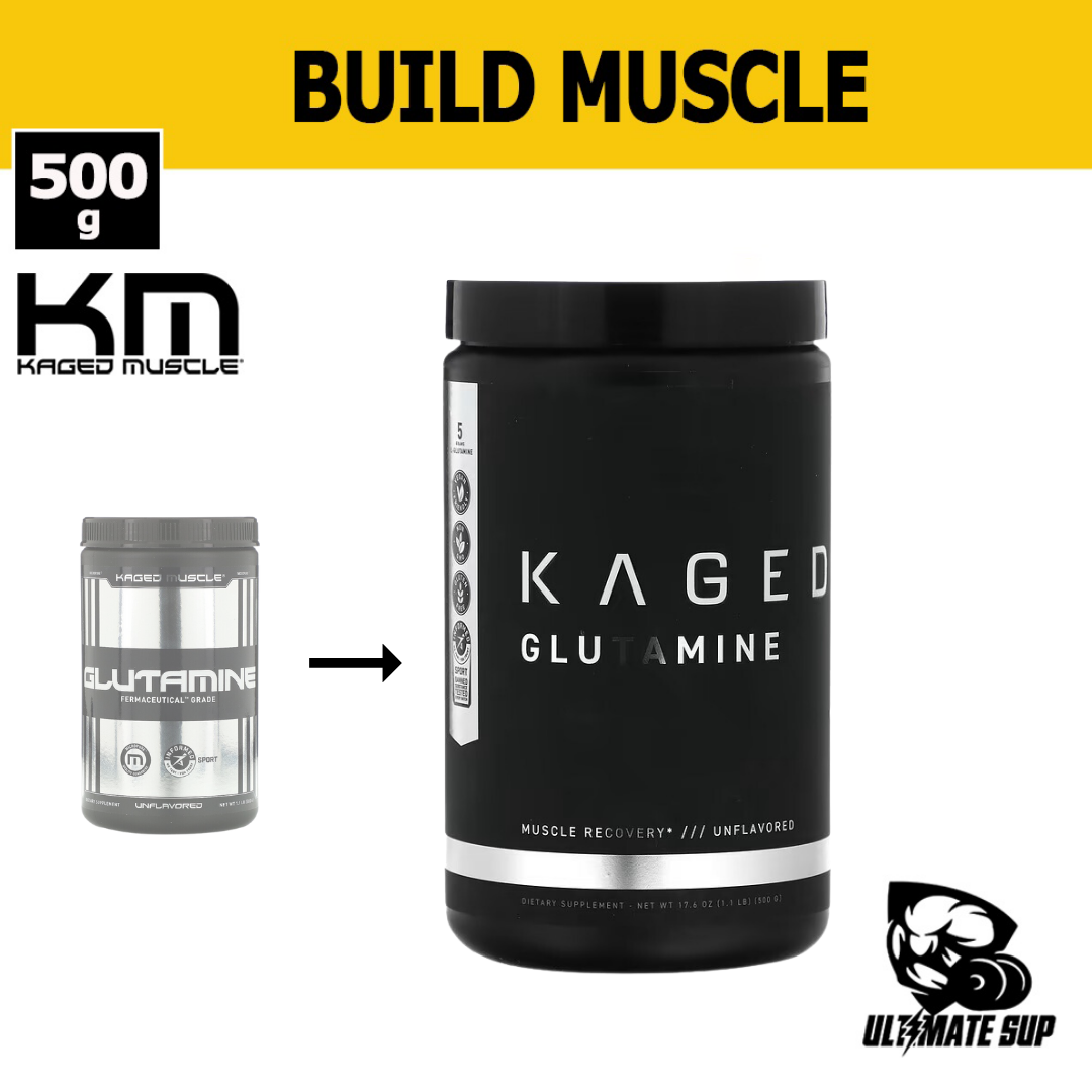Kaged Muscle, Glutamine, Unflavored, 500g - Ultimate Sup Singapore