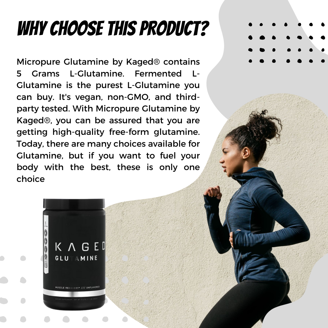 Kaged Muscle, Glutamine, Unflavored, 500g - Ultimate Sup Singapore