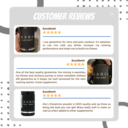 Kaged Muscle, Glutamine, Unflavored, 500g - Ultimate Sup Singapore