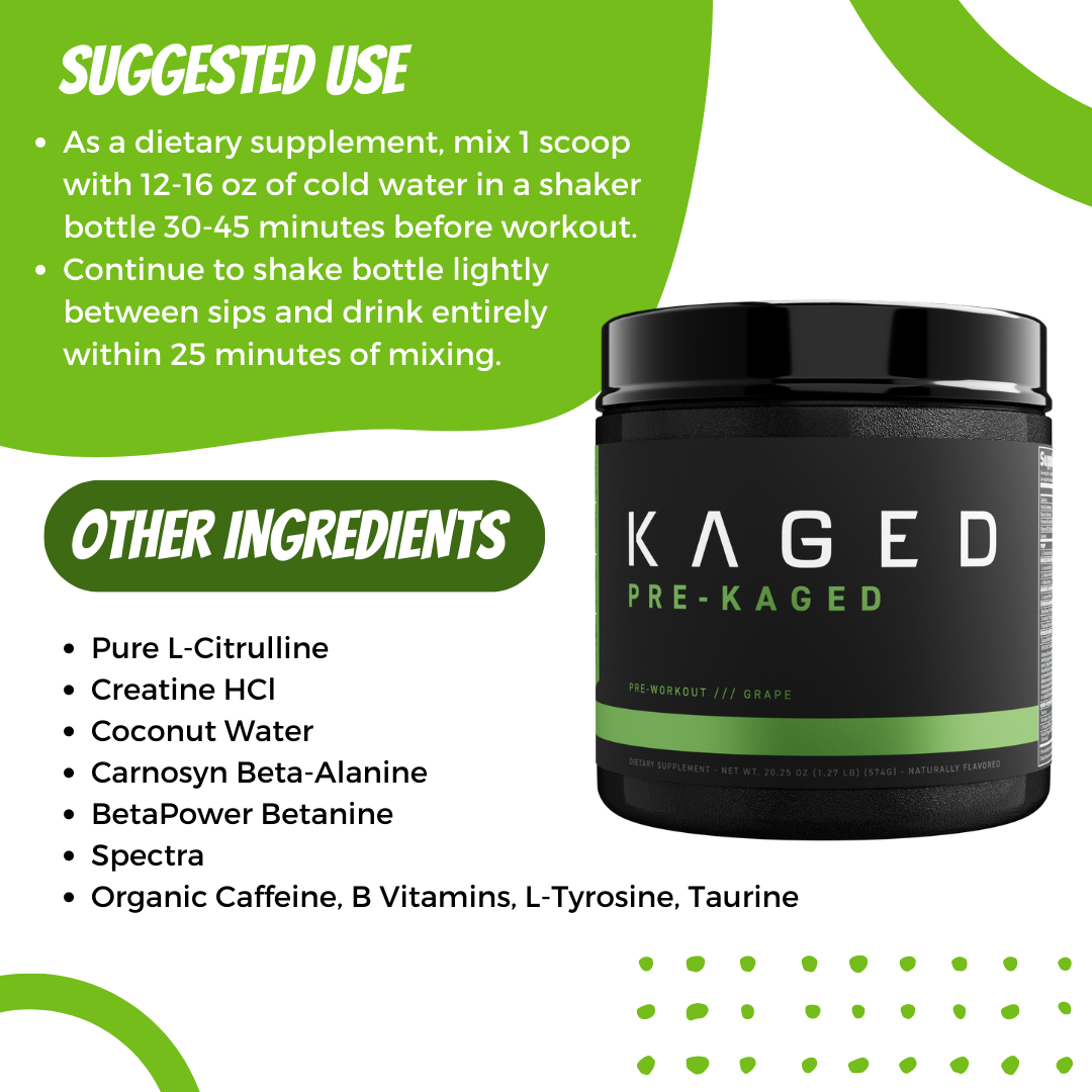 Kaged Muscle, Pre-Kaged, 1.41 lbs (640 g) - Ultimate Sup Singapore