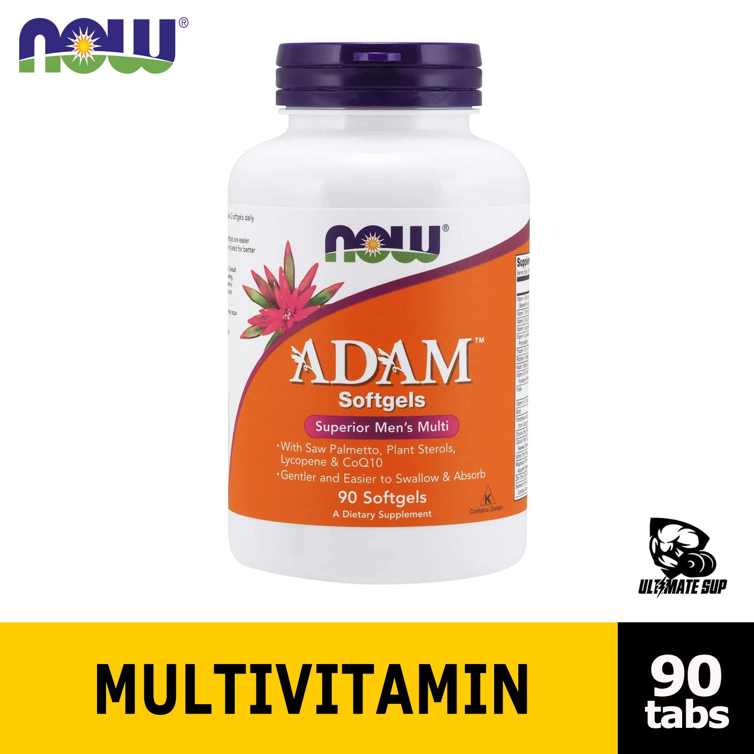 NOW Foods | ADAM | Superior Men's Multivitamin | 90 capsules - Ultimate Sup Singapore