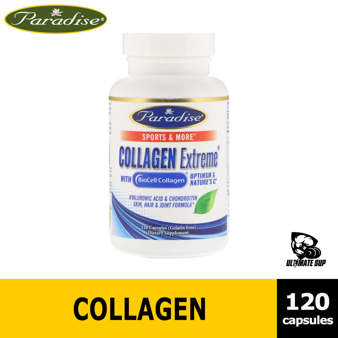 Paradise Herbs, Collagen Extreme with BioCell Collagen, 120 Capsules - Ultimate Sup Singapore