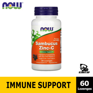 Now Foods, Sambucus Zinc-C, 60 Lozenges - Ultimate Sup Singapore