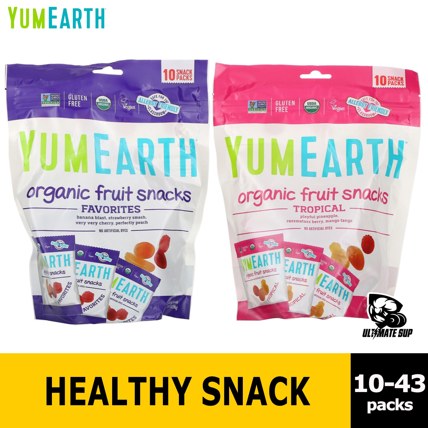 YumEarth, Organic Fruit Snacks, Naturally Flavored - Ultimate Sup Singapore