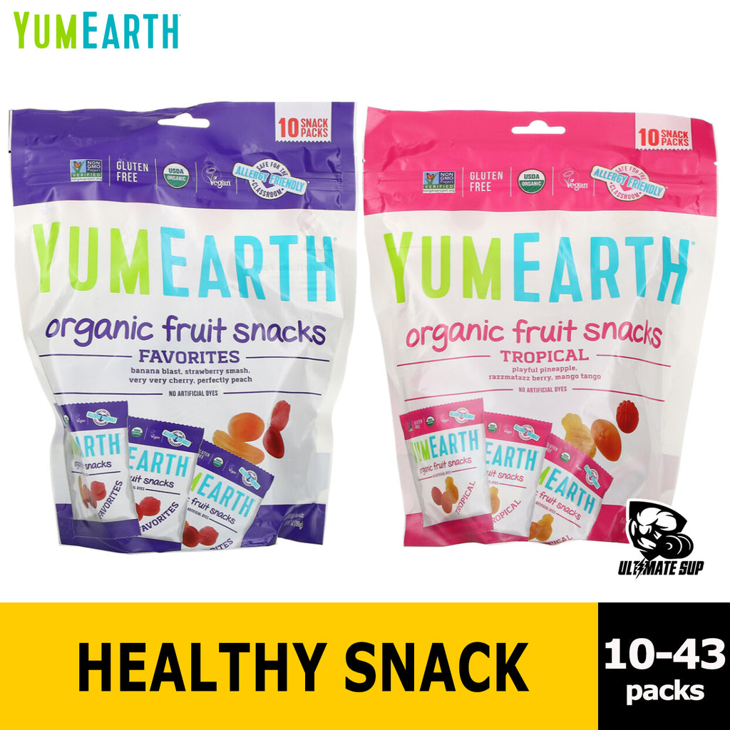 YumEarth, Organic Fruit Snacks, Non GMO, Gluten Free, No Dairy, No Nuts, Naturally Flavored - Ultimate Sup