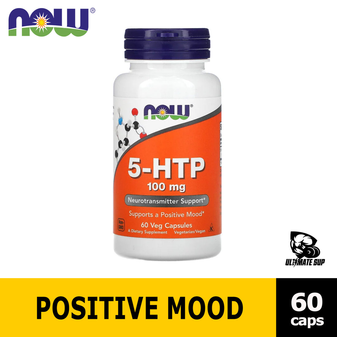 Now Foods, 5-HTP, Improve Mood, 100 mg - Ultimate Sup Singapore