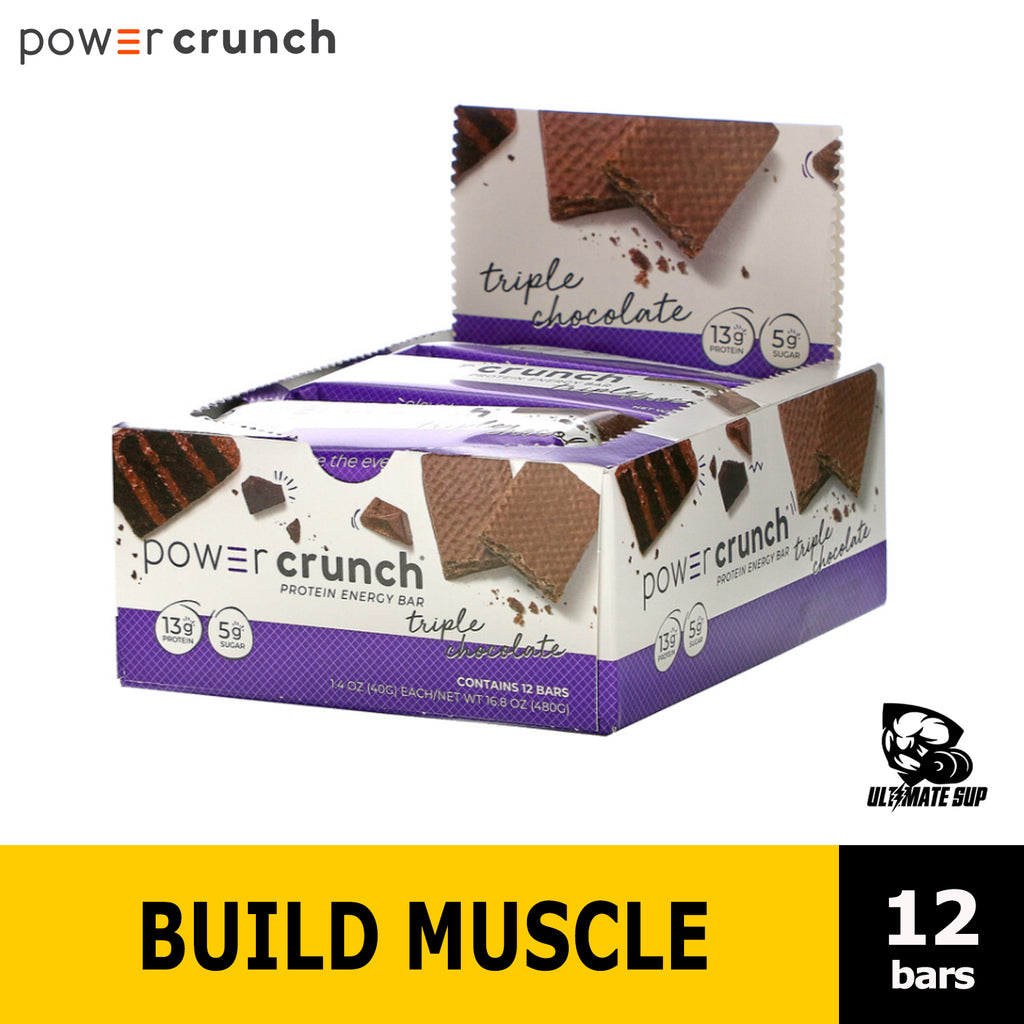BNRG, Power Crunch Protein Energy Bar, Triple Chocolate, 12 Bars, 1.4 oz (40 g) Each - Ultimate Sup