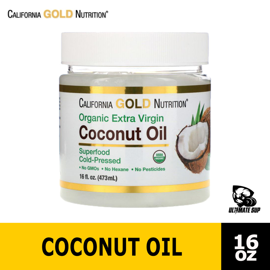 California Gold Nutrition, Cold-Pressed Organic Virgin Coconut Oil Before