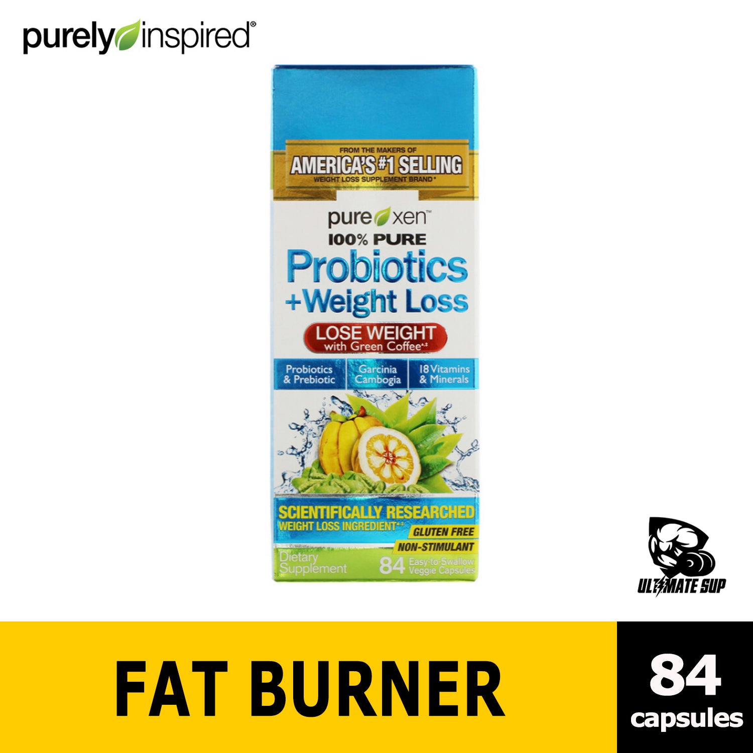 Purely Inspired, Probiotics + Weight Loss, 84 Count - Ultimate Sup Singapore