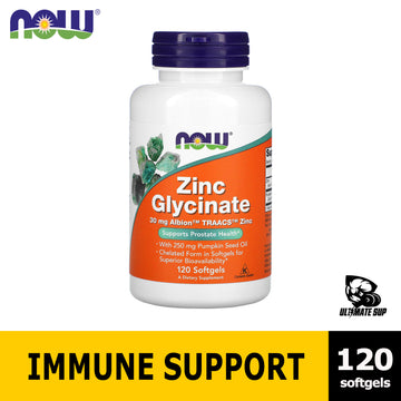 Now Foods, Zinc Glycinate, 120 Softgels - Ultimate Sup Singapore