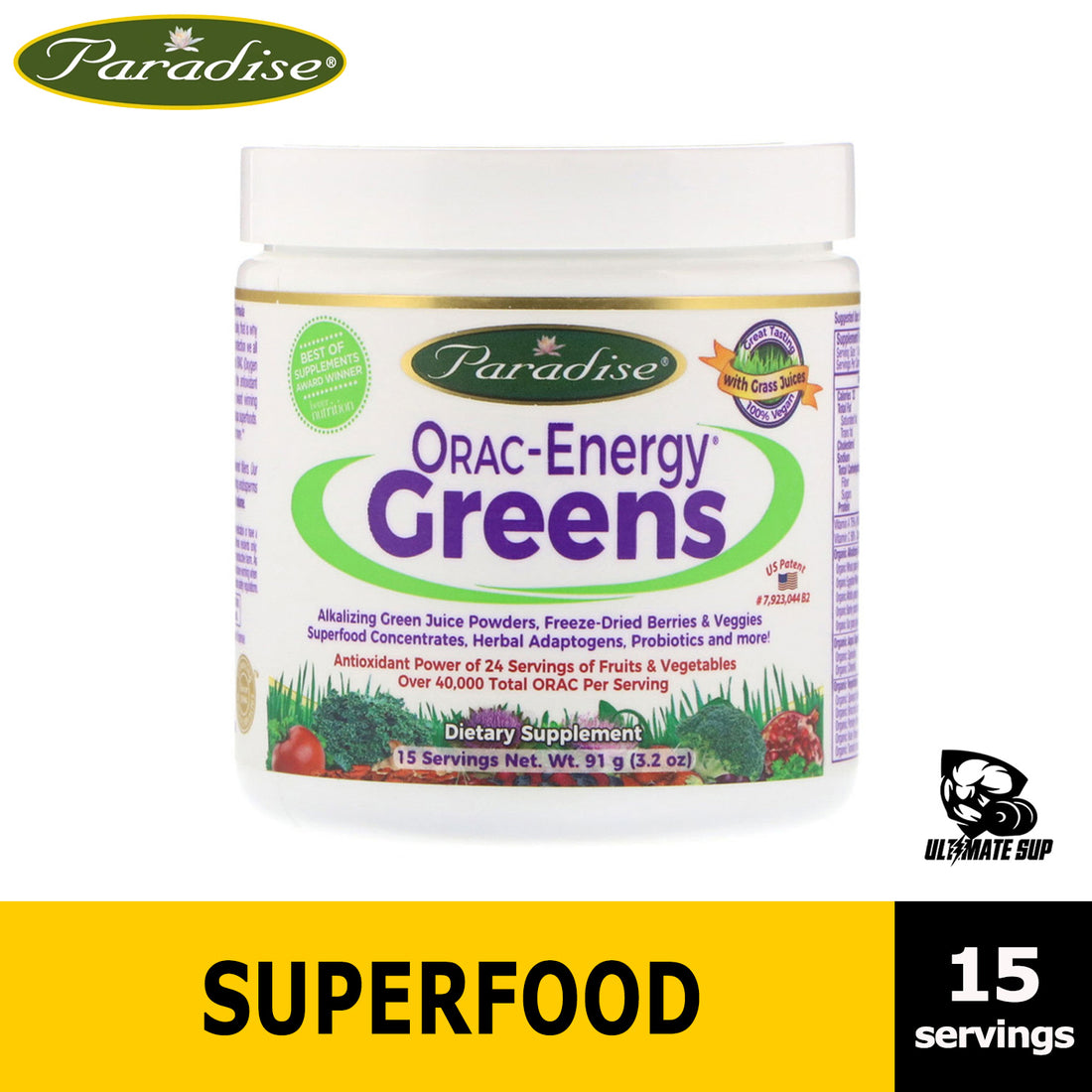 Paradise Herbs, ORAC Energy Greens, Superfood powder with Probiotics - Ultimate Sup Singapore