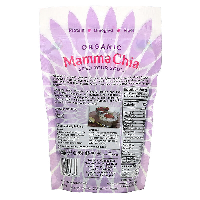 Mamma Chia, Organic Chia Seed, 12 oz (340 g) - Ultimate Sup Singapore